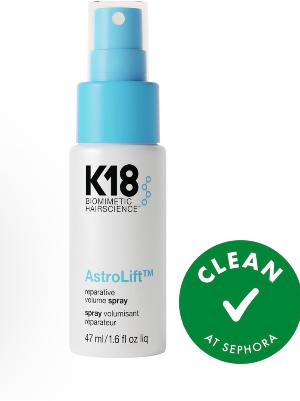 K18 AstroLift Reparative Volume Spray - White & Light Blue